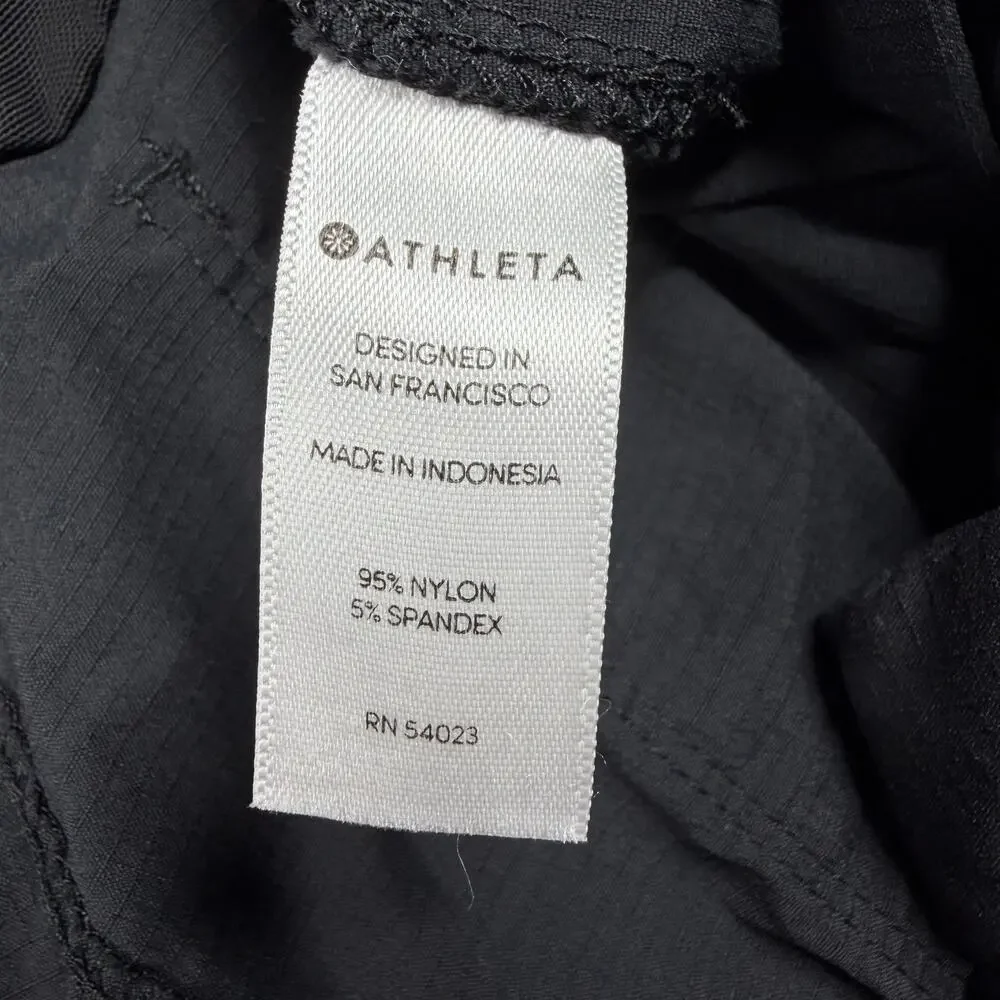 Athleta Trekkie Bermuda 2.0 Shorts Women’s Size 12 Black Hiking Stretch